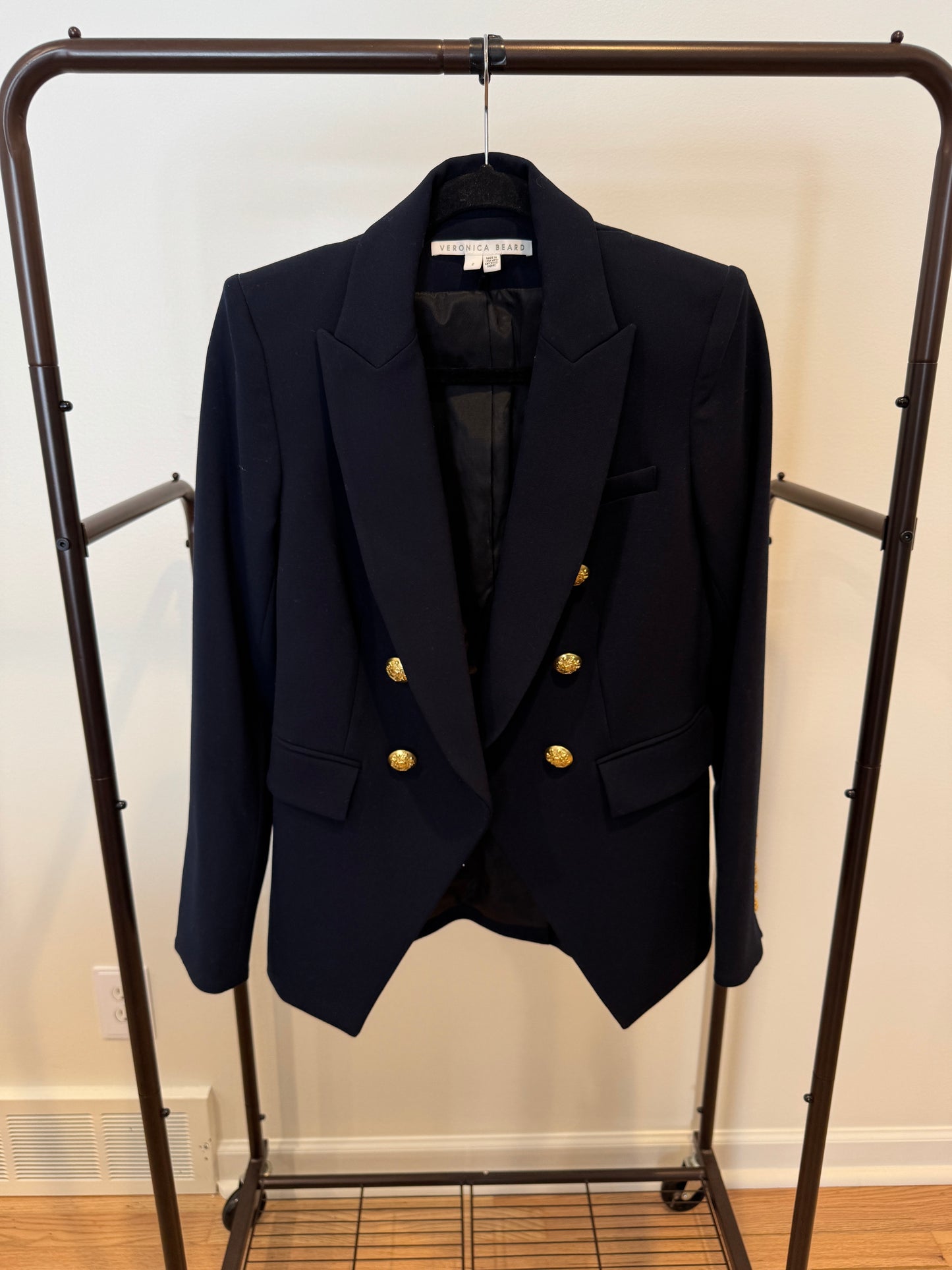 Veronica Beard Miller Navy Blue Dickey Jacket size 2