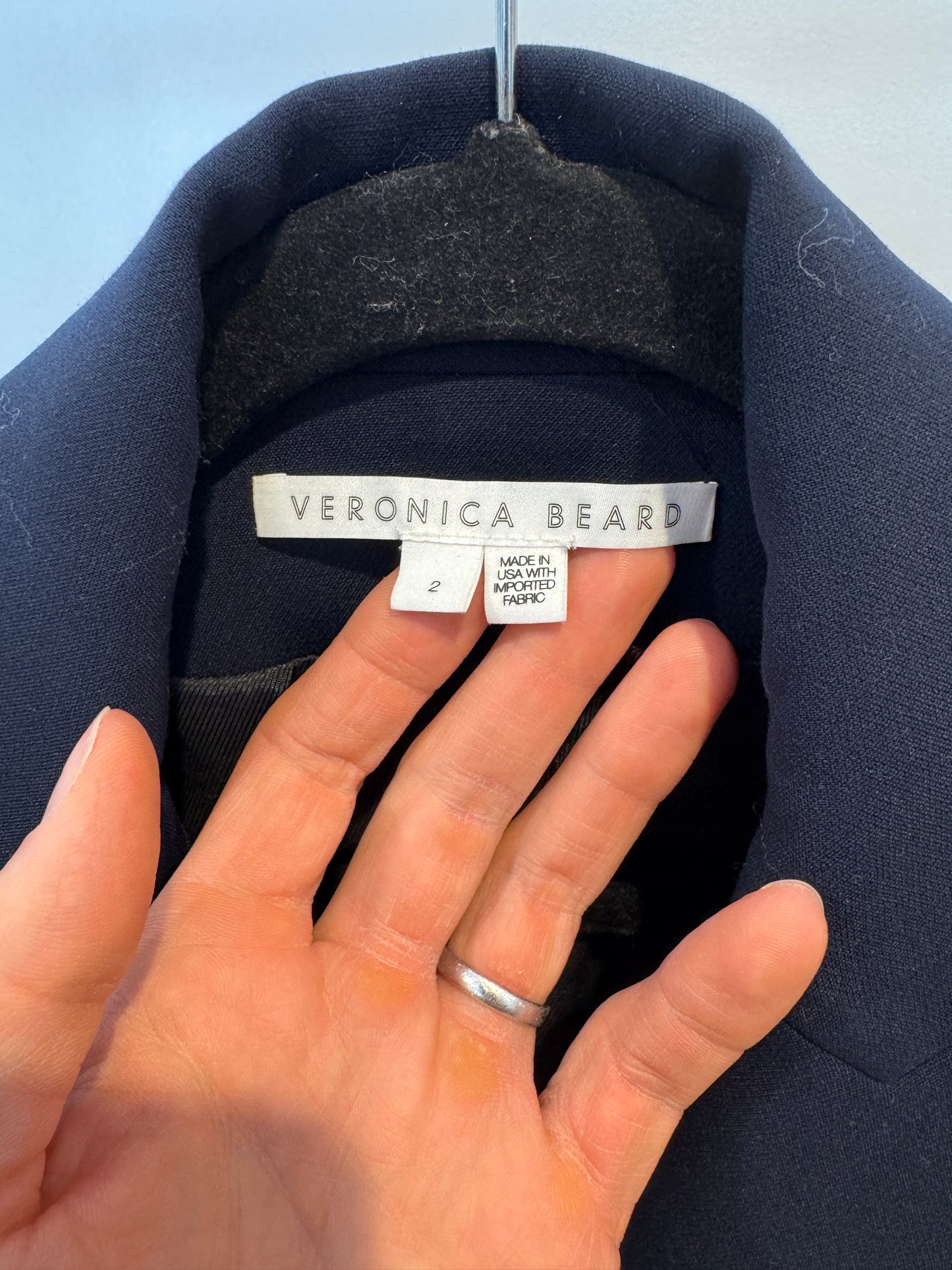 Veronica Beard Miller Navy Blue Dickey Jacket size 2