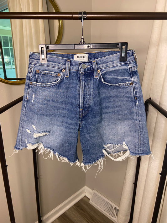 Agolde Parker Long Jeans Shorts size 26