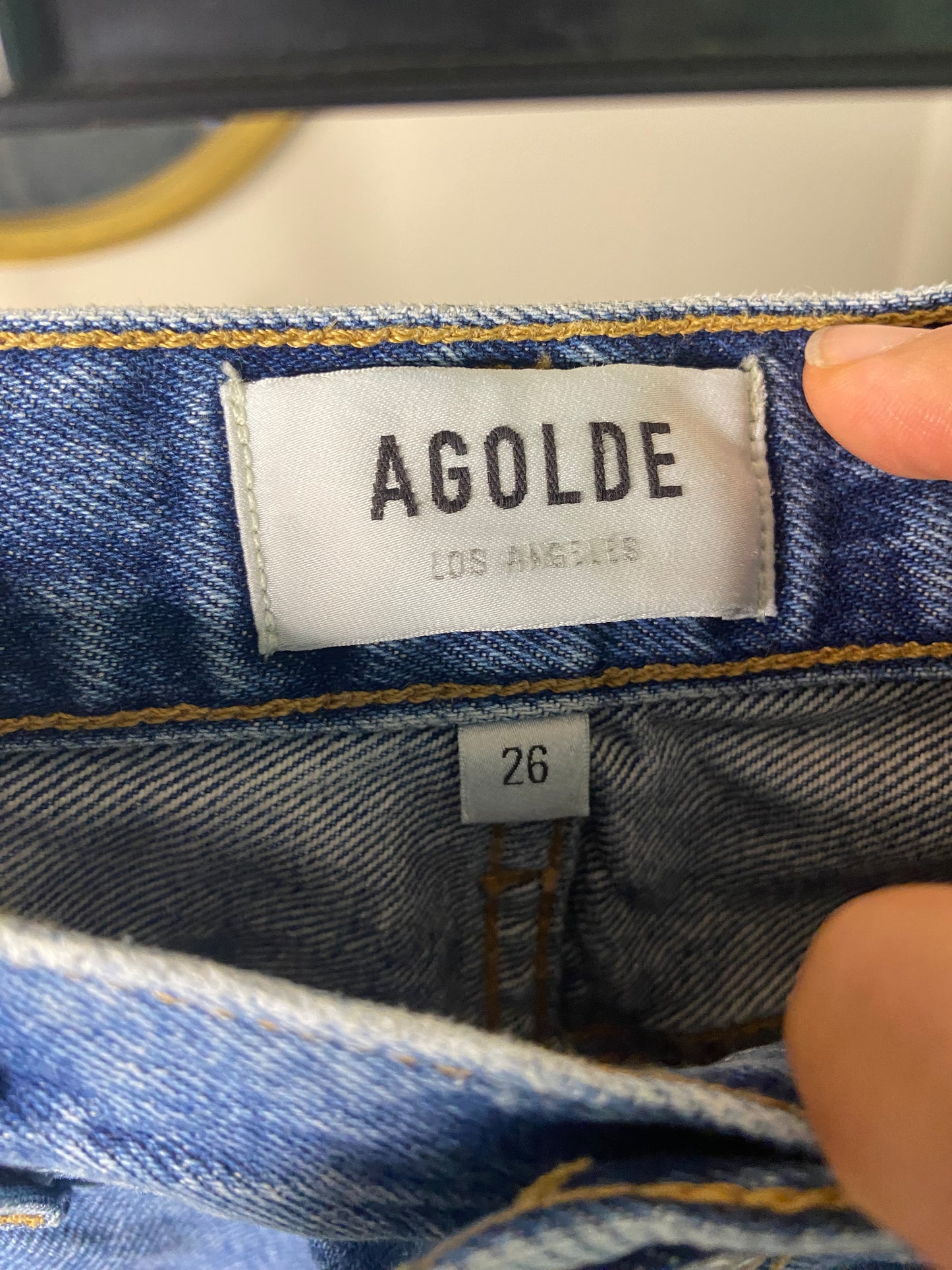 Agolde Parker Long Jeans Shorts size 26