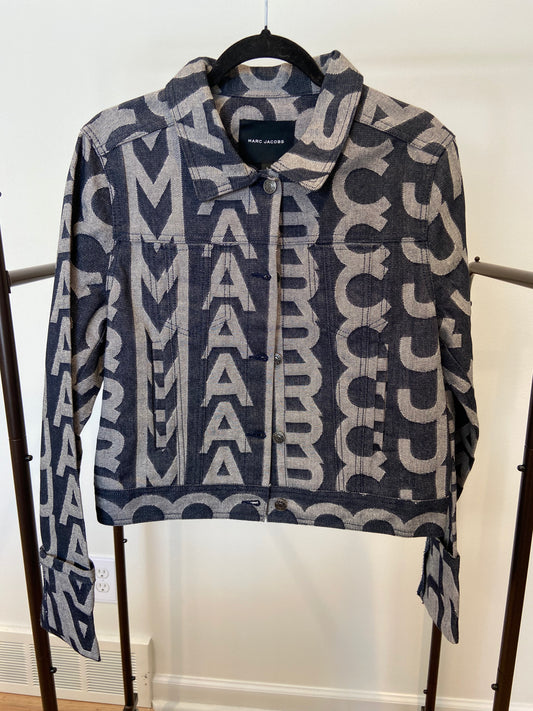 Marc Jacobs Raw Denim Jacket Monogram size L