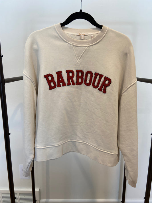 Barbour Silverdale Sweatshirt Beige Cream size 6