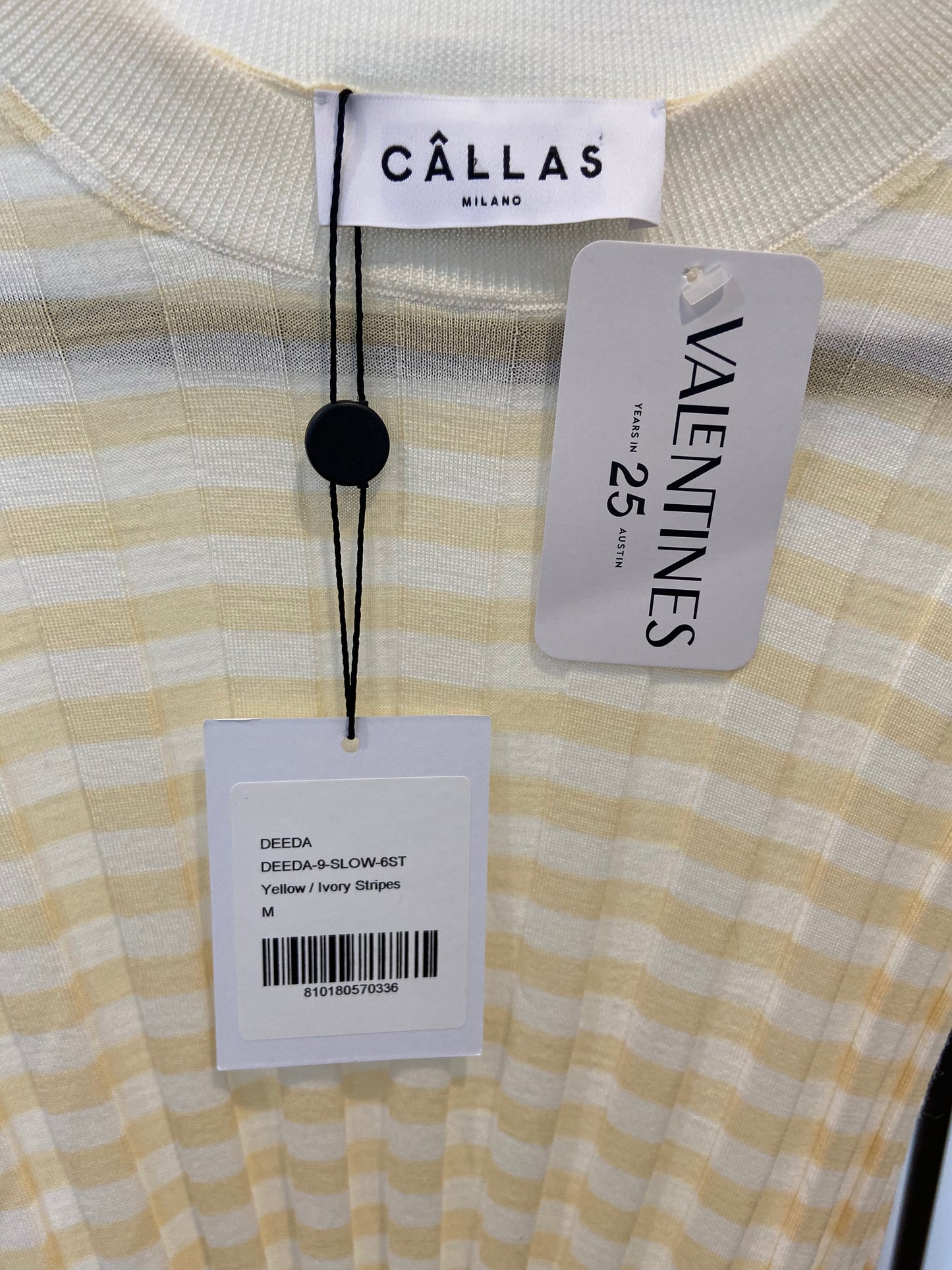 Callas Milani Callas Milano Deeda Crewneck Top Striped Yellow size M