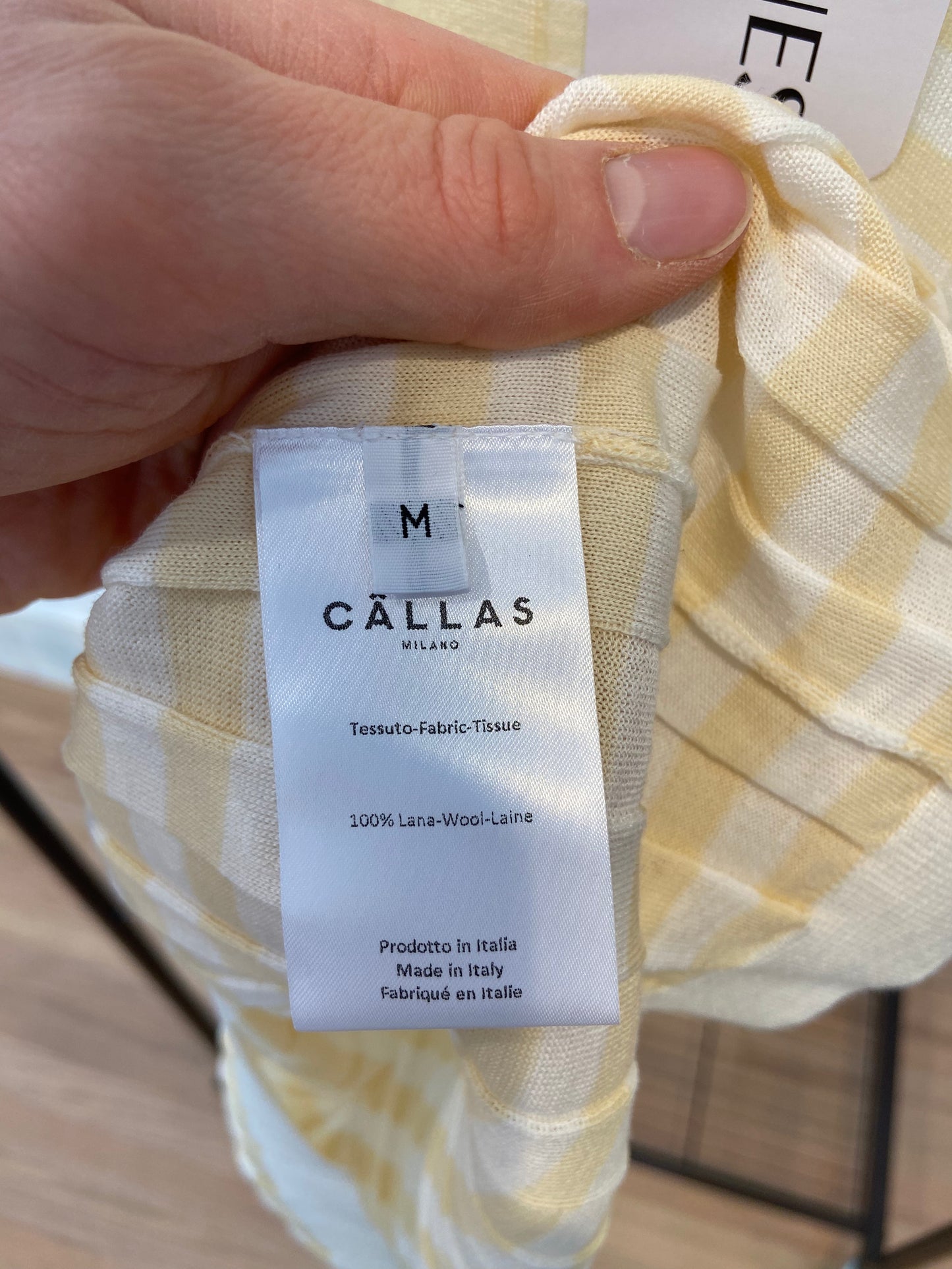 Callas Milani Callas Milano Deeda Crewneck Top Striped Yellow size M