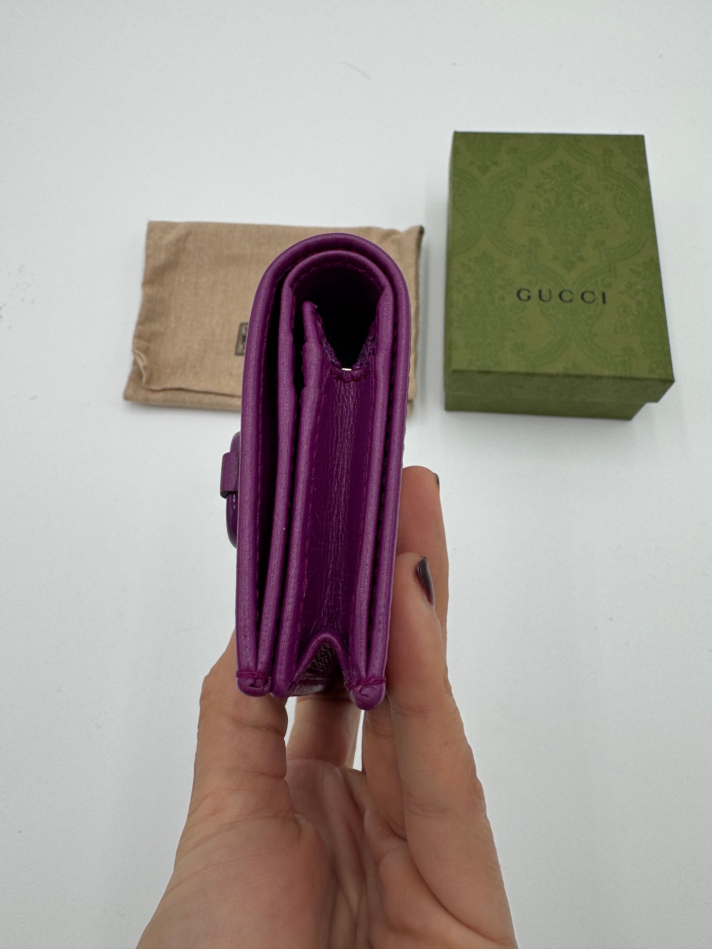 Gucci Horsebit 1955 Leather Card Case Wallet