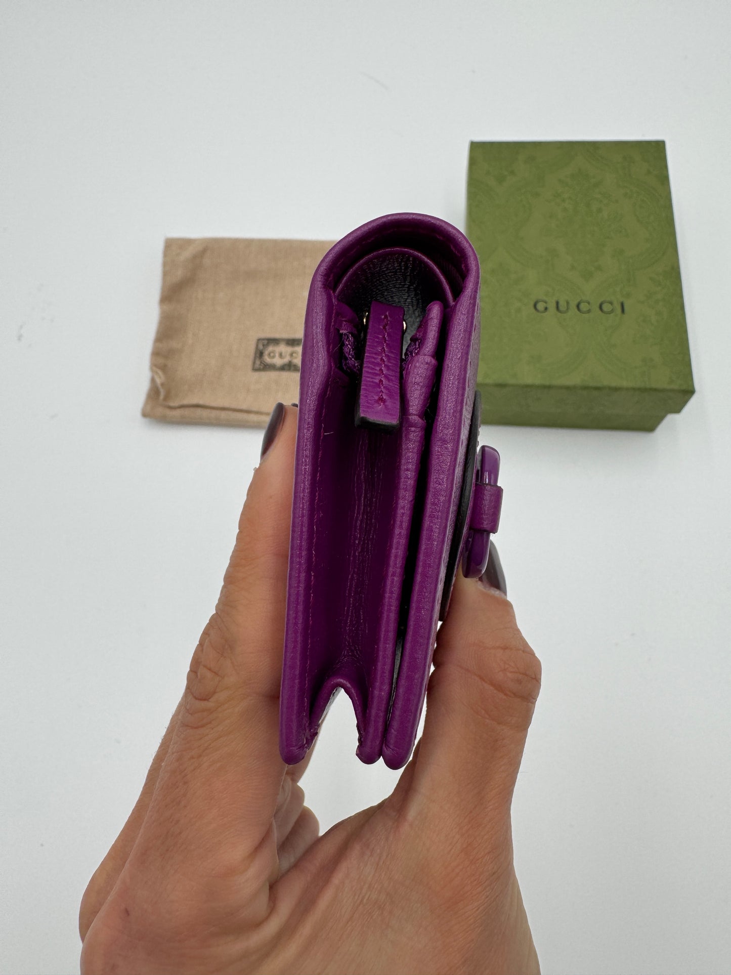 Gucci Horsebit 1955 Leather Card Case Wallet