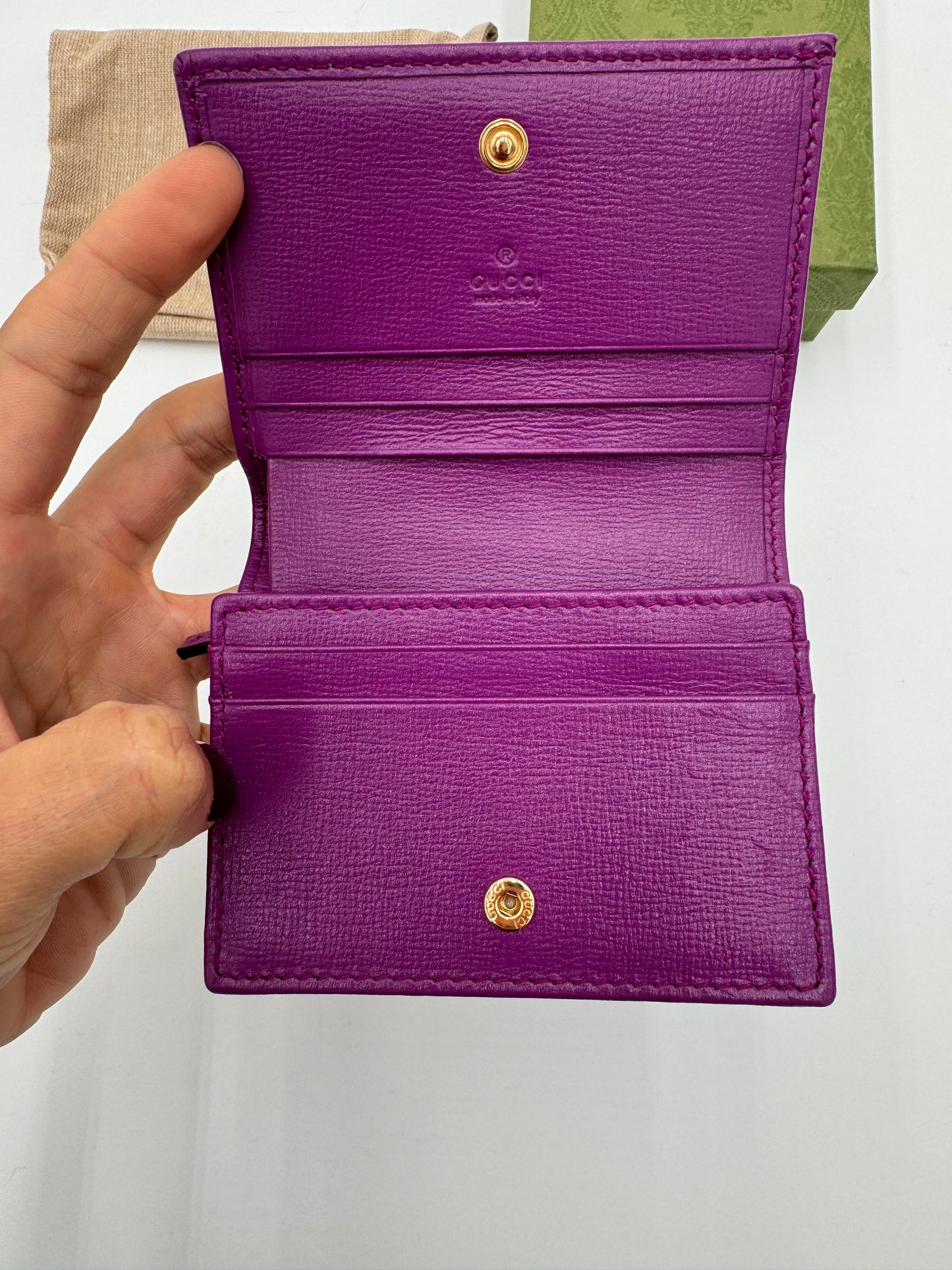 Gucci Horsebit 1955 Leather Card Case Wallet