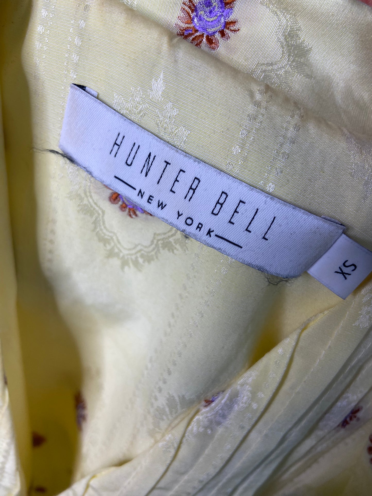 Hunter Bell Yellow Floral Jenkins Dress size XS