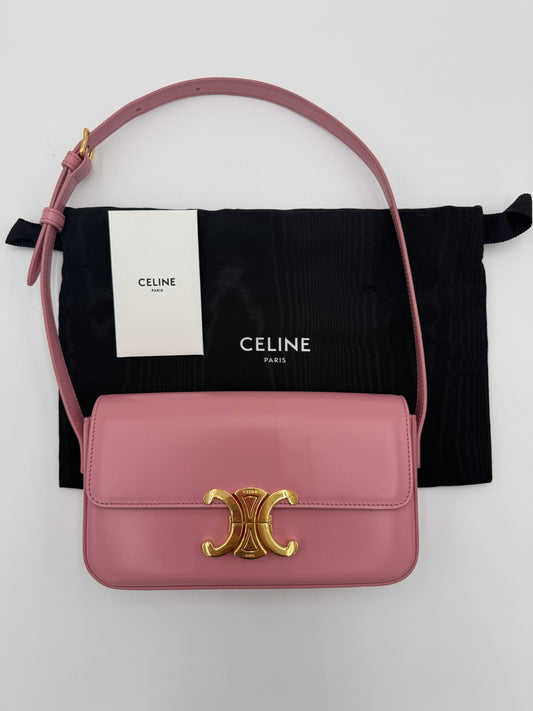 Celine Claude Shoulder Bag Pink