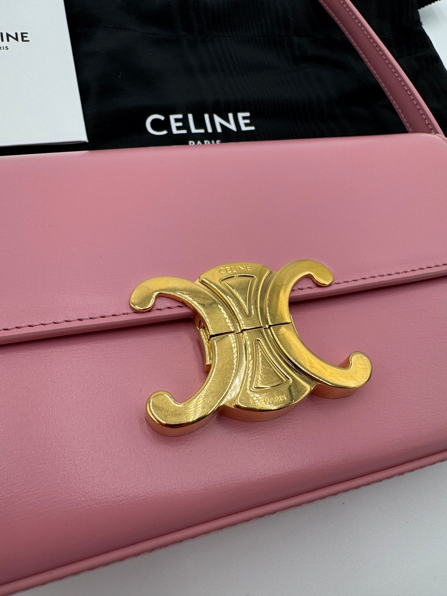 Celine Claude Shoulder Bag Pink