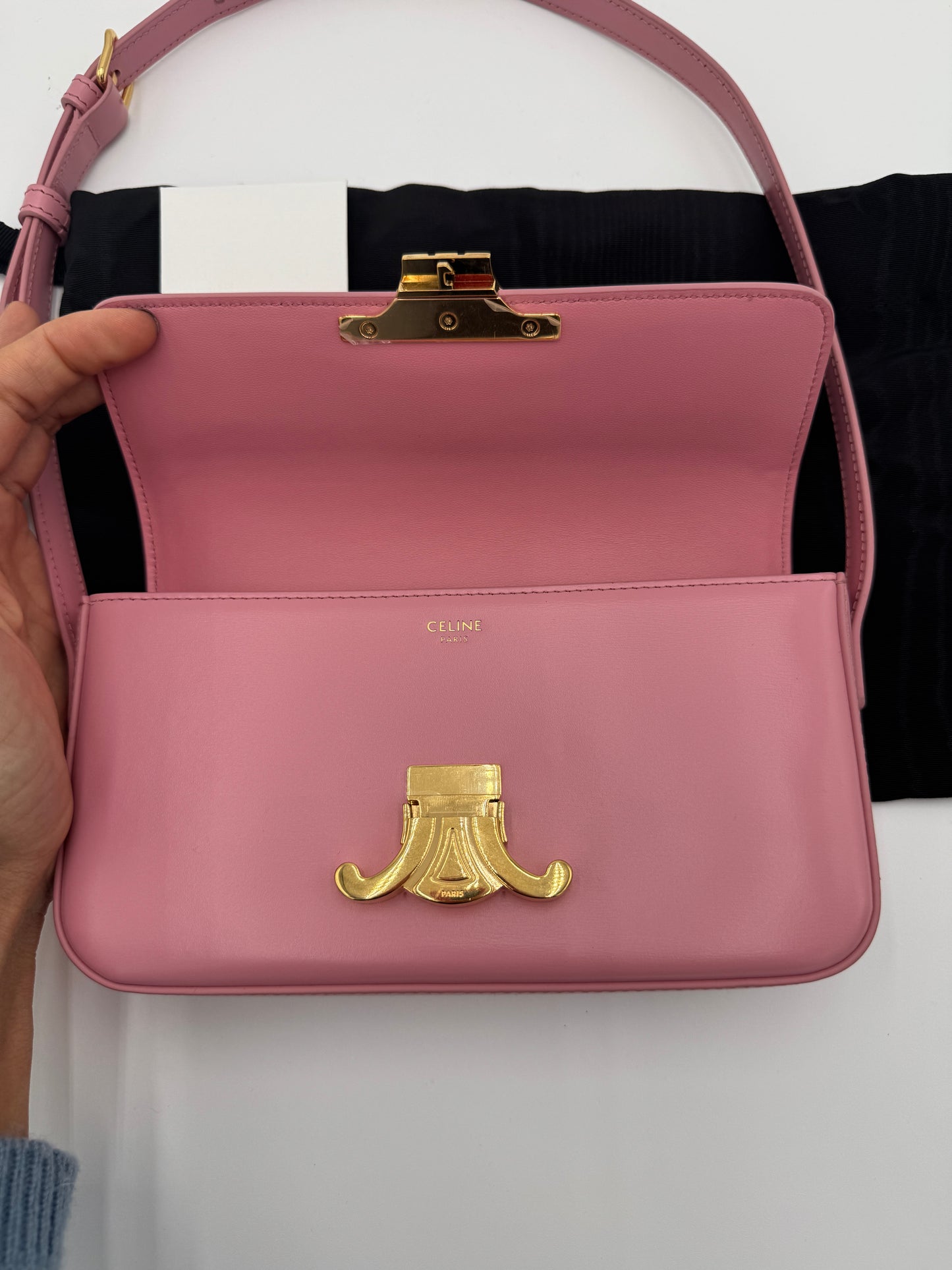 Celine Claude Shoulder Bag Pink