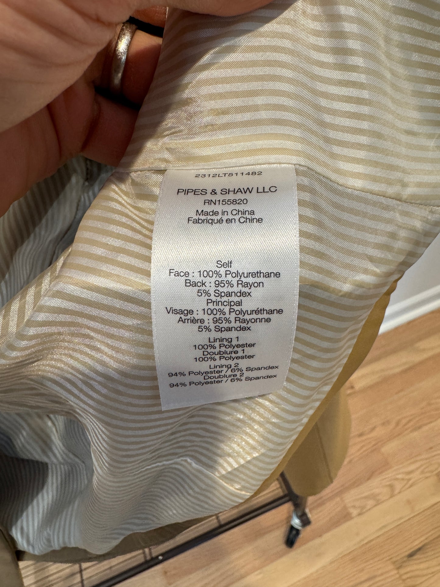 Veronica Beard Cooke Faux Leather Jacket size 12