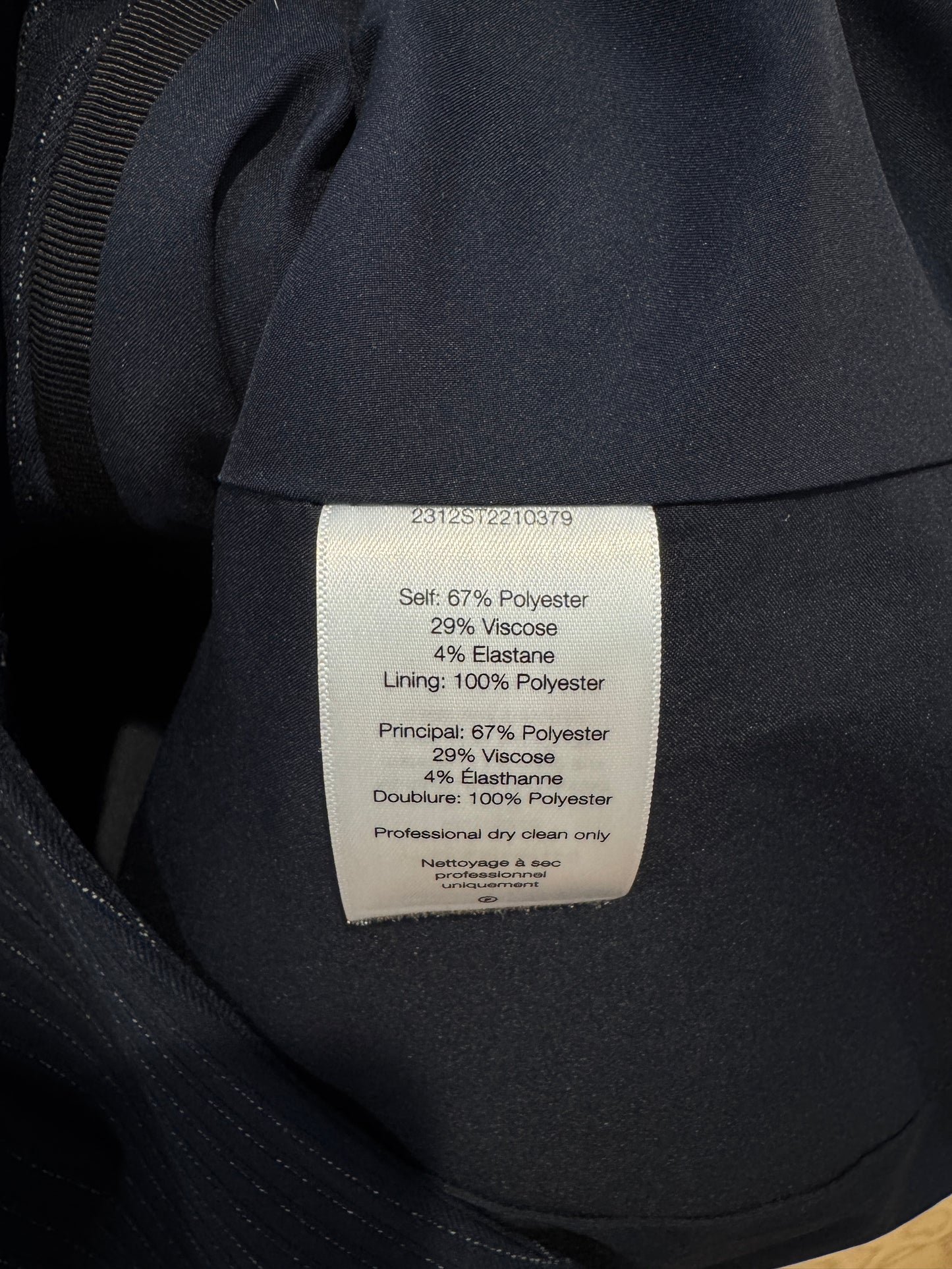 Veronica Beard Battista Navy Pinstriped Dickey Jacket size 0