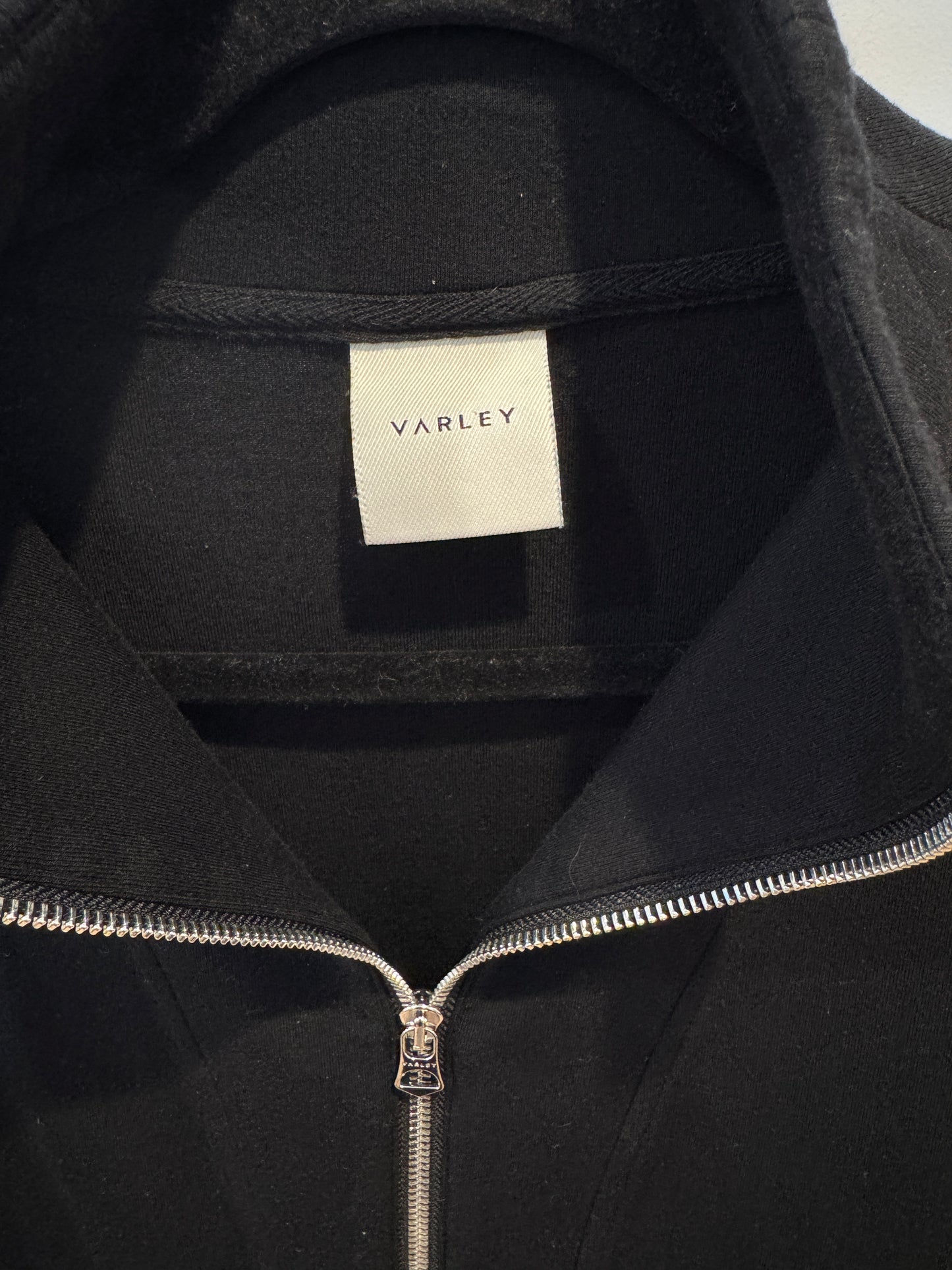 Varley Ashbury Front-zip Sweat Jacket In Black size S