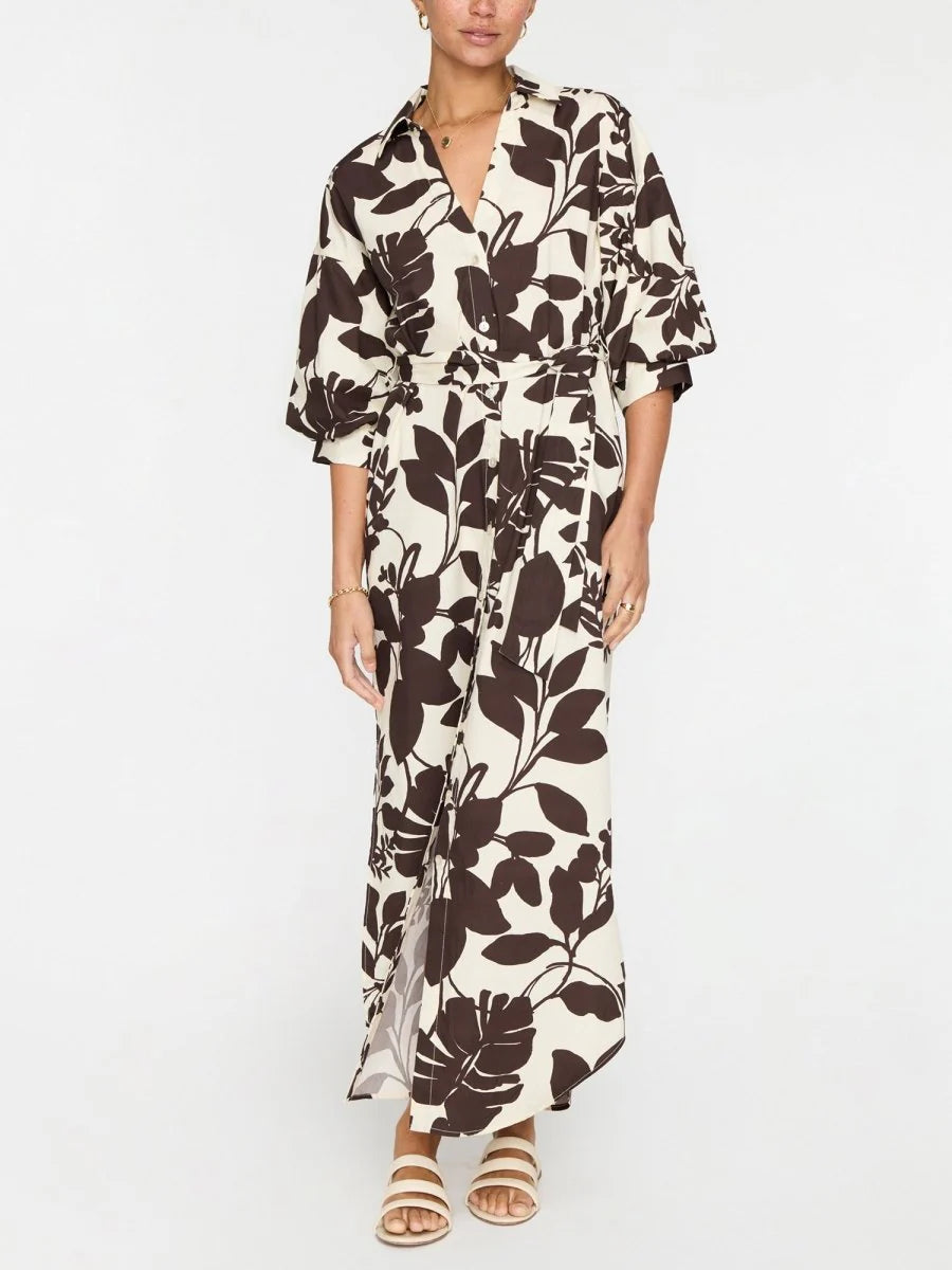 Brochu Walker The Kate Printed Maxi Dress in Java Combo size XS