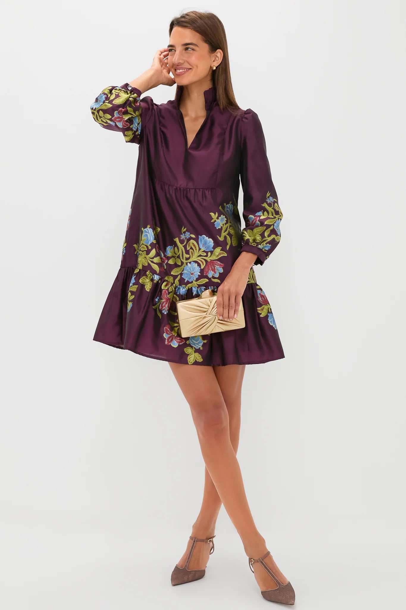 Tuckernuck Winetasting Dianthus Jacquard Palmerston Dress size L