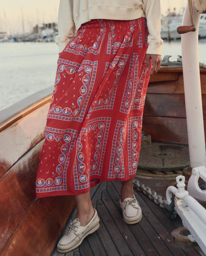 The Great The Canary Skirt Red Sailboat Bandana size 2 US M