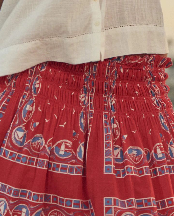 The Great The Canary Skirt Red Sailboat Bandana size 2 US M