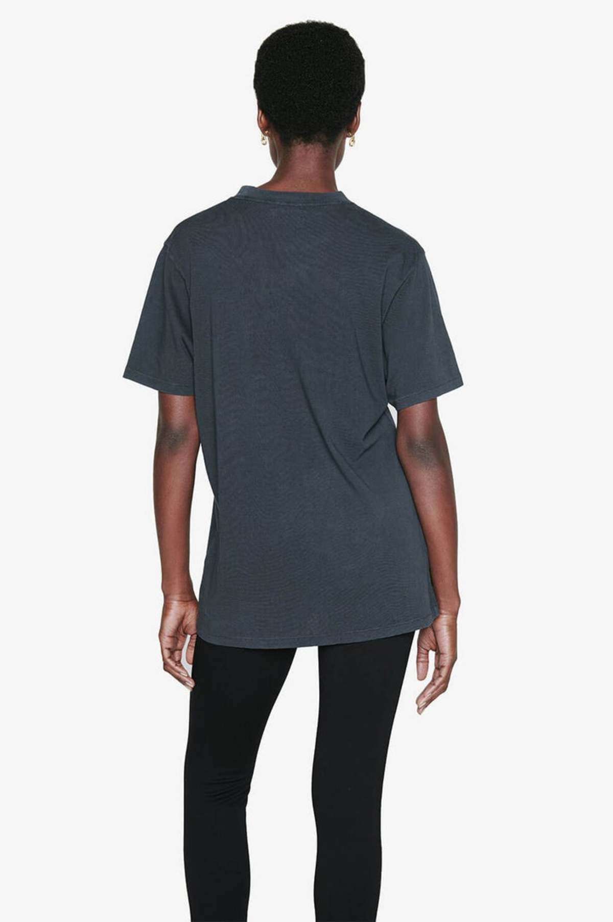 Anine Bing Lili Tee University London Washed Black size M