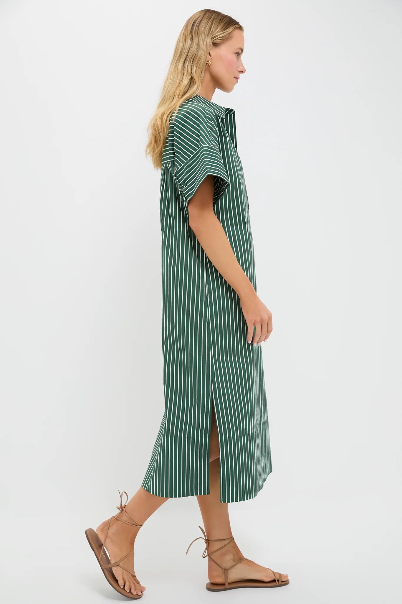Pomander Place Green Stripe Reina Dress size M