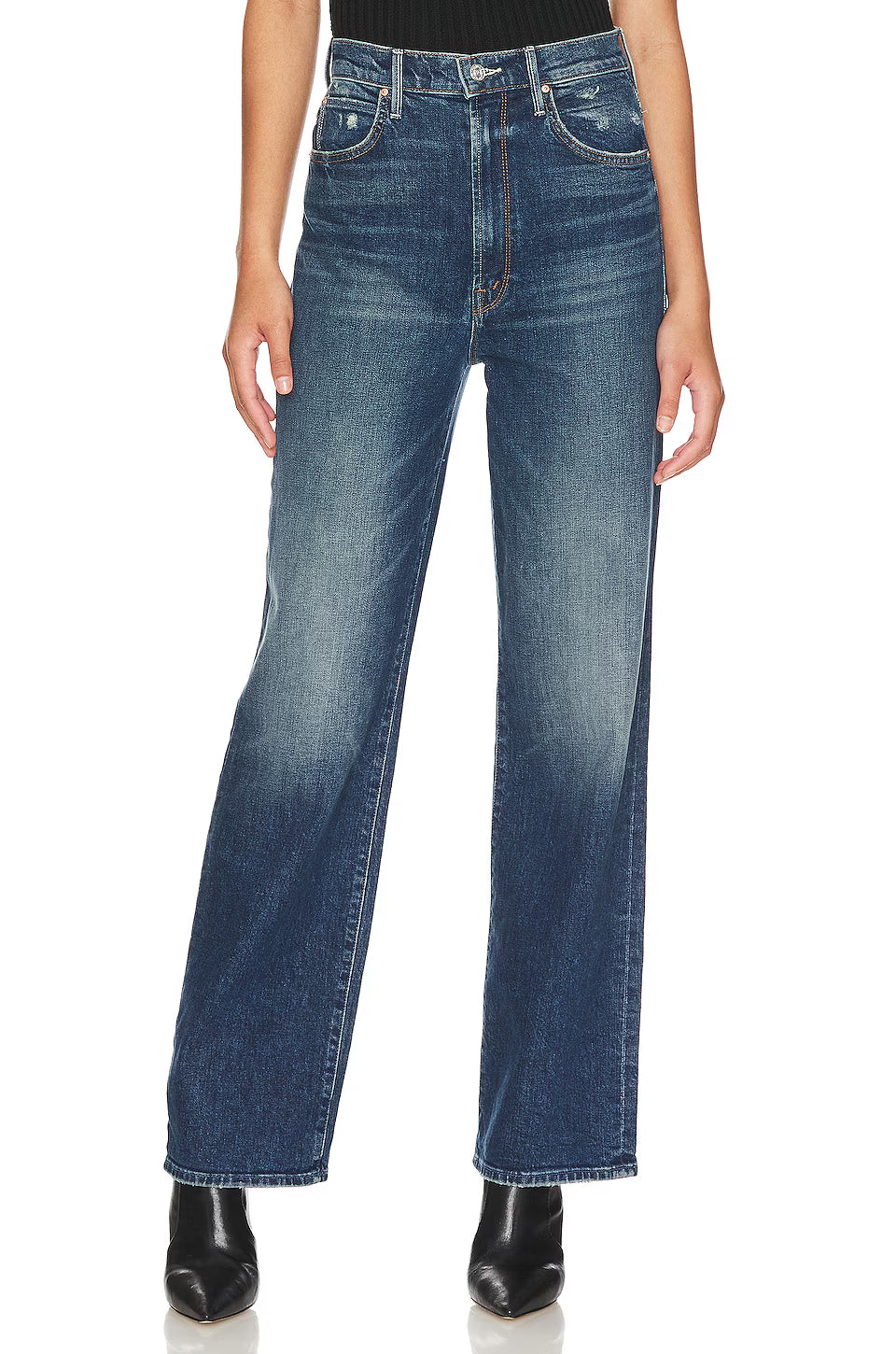 Mother High Waisted Tunnel Vision Sneak jeans in Mile High Wash size 27