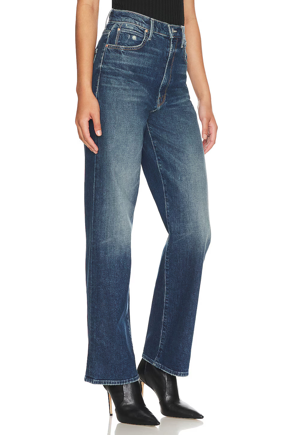 Mother High Waisted Tunnel Vision Sneak jeans in Mile High Wash size 27