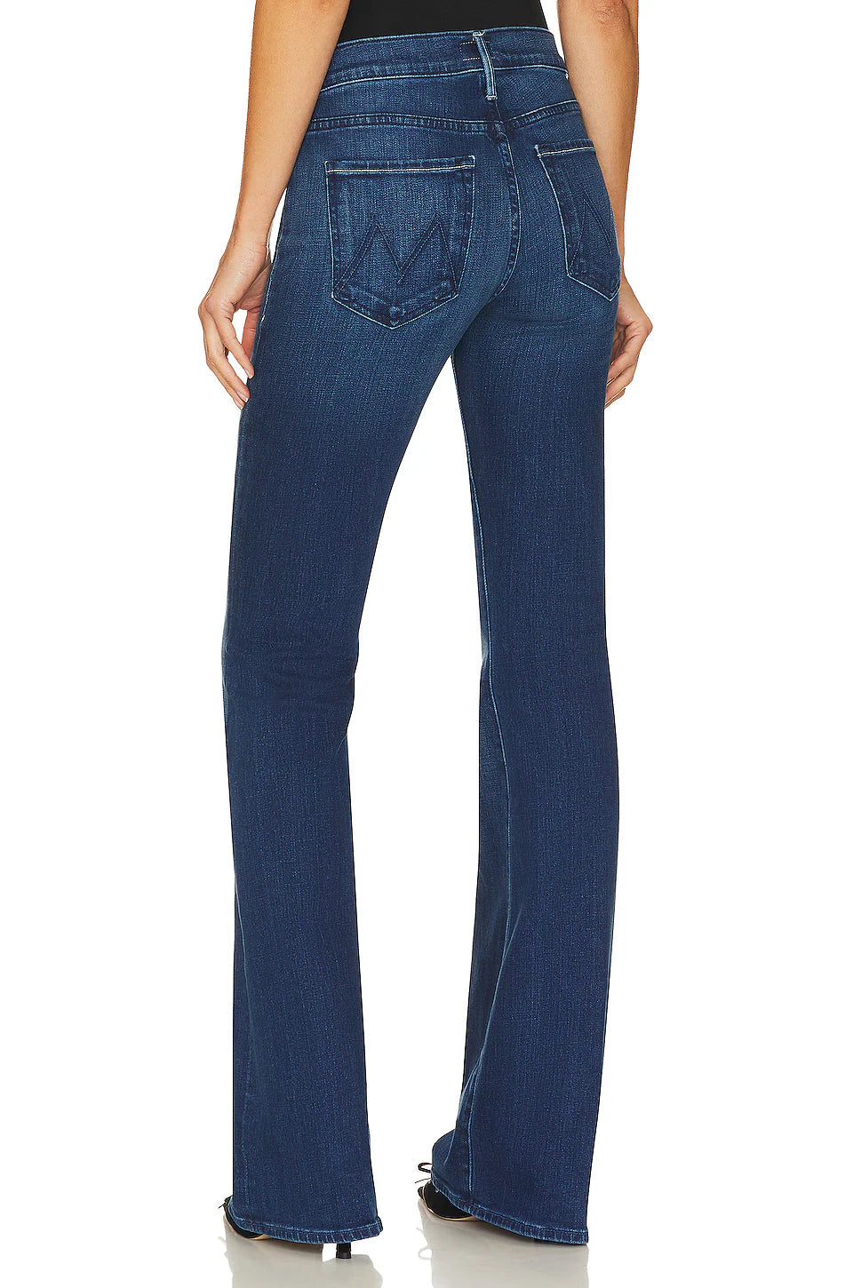 Mother The Down Low Weekender Heel in High Tide Wash size 30
