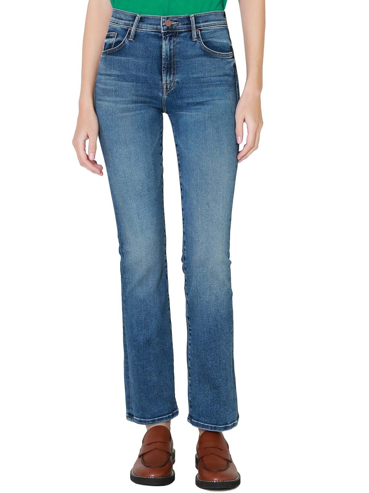 Mother The Insider Flood Jeans in Playing Rough Wash size 27
