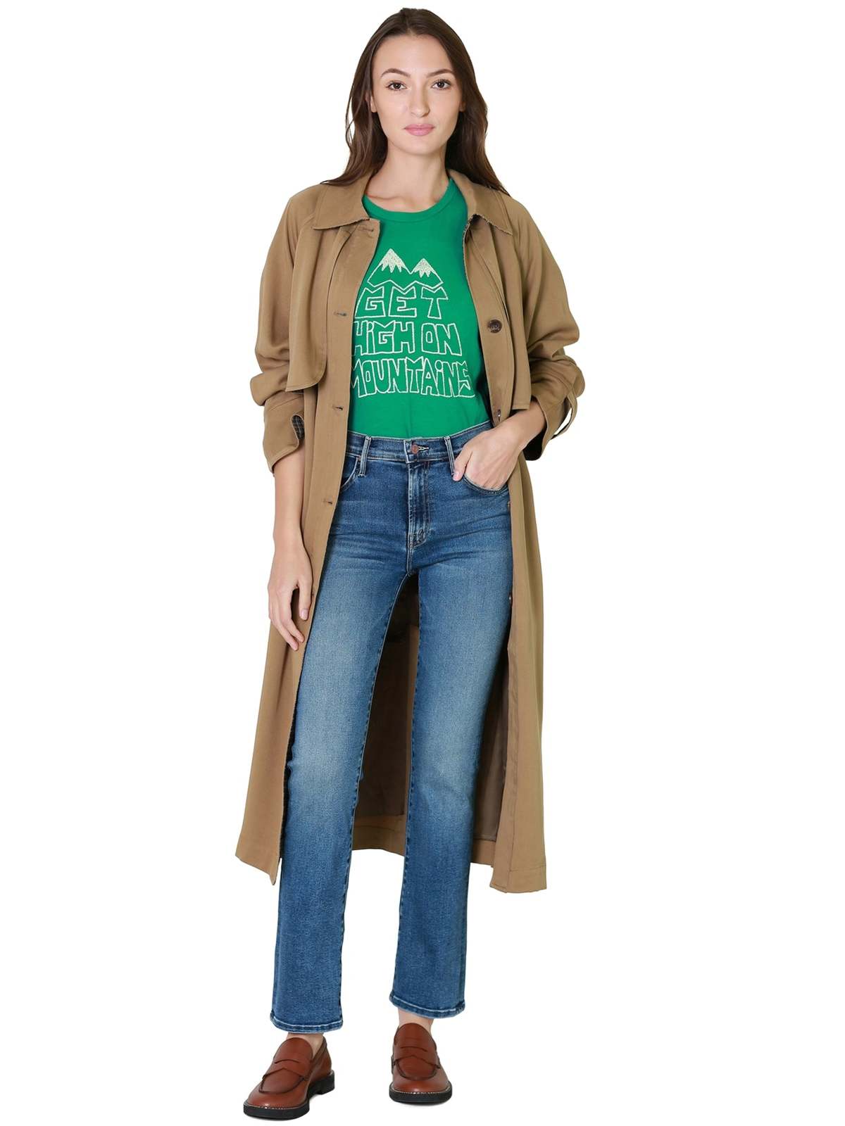 Mother The Insider Flood Jeans in Playing Rough Wash size 27