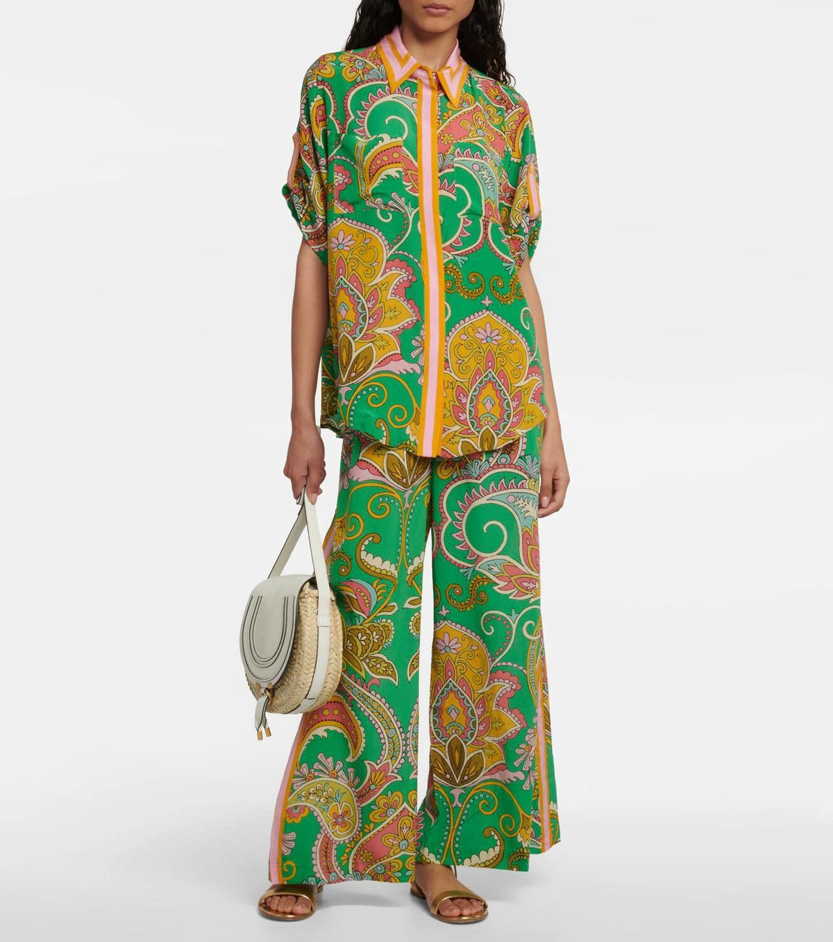 Alemais Marion Printed Silk Pants size AU 6 US 2