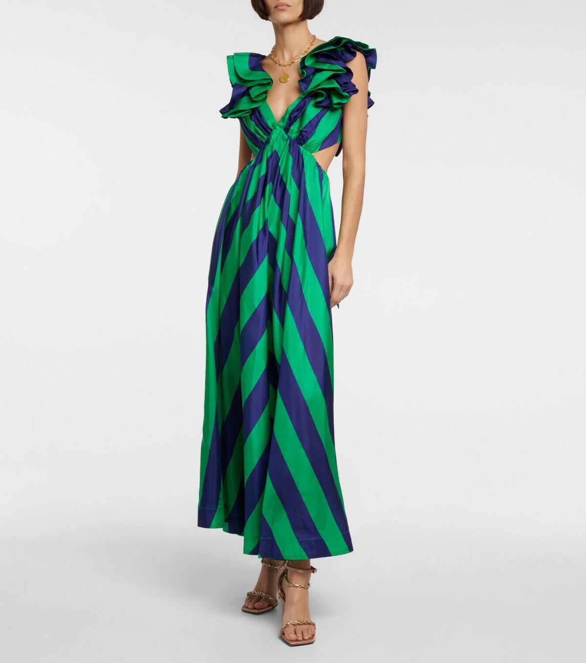 Zimmermann Striped Silk Maxi Dress size 1 US 6