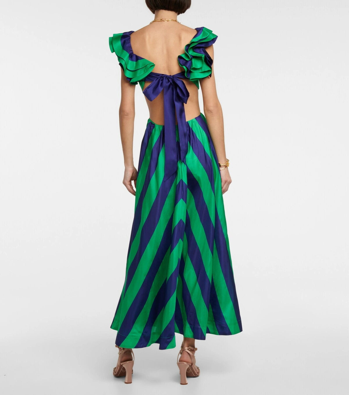 Zimmermann Striped Silk Maxi Dress size 1 US 6