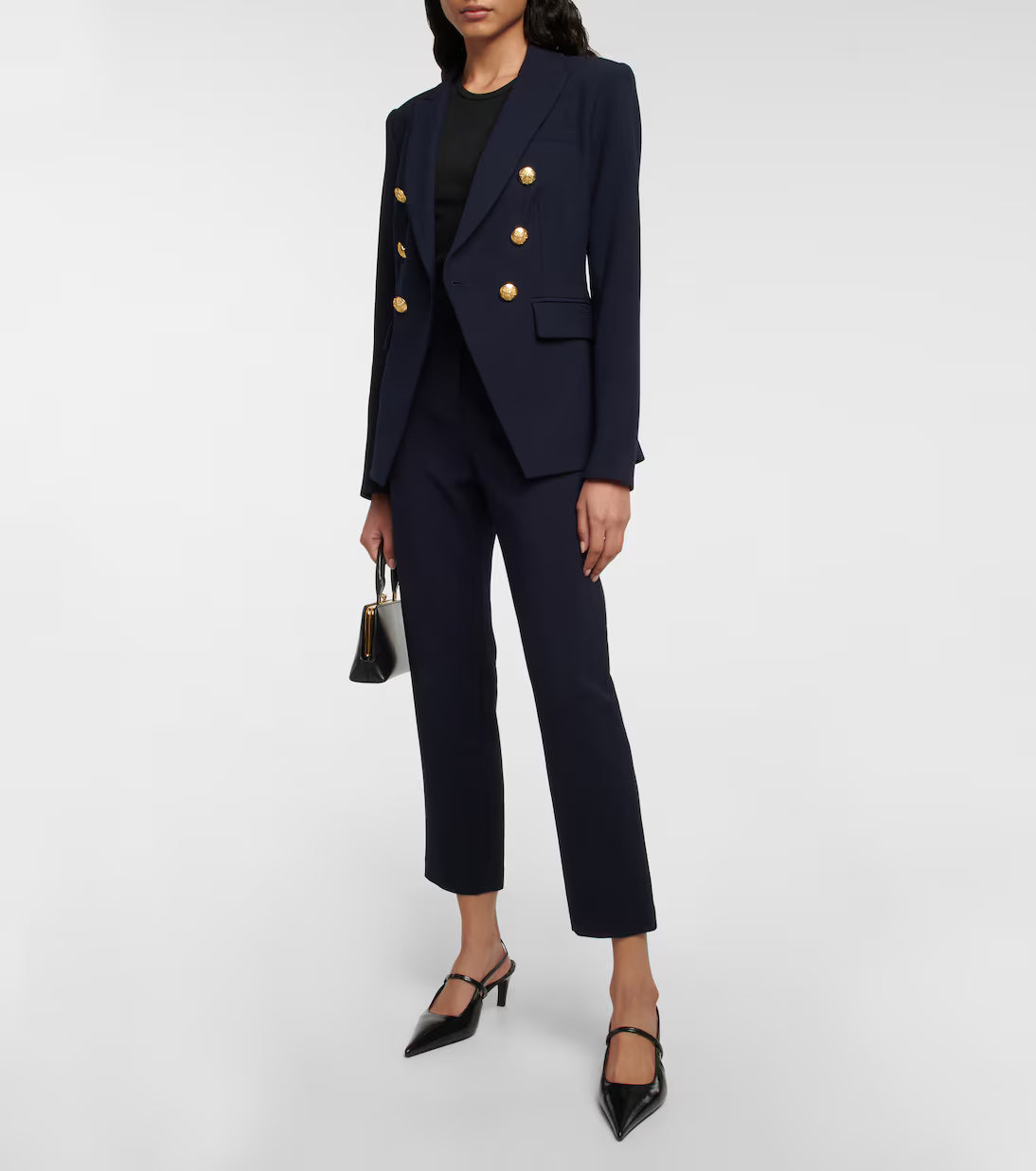 Veronica Beard Miller Dickey Jacket Navy with Gold Buttons size 8