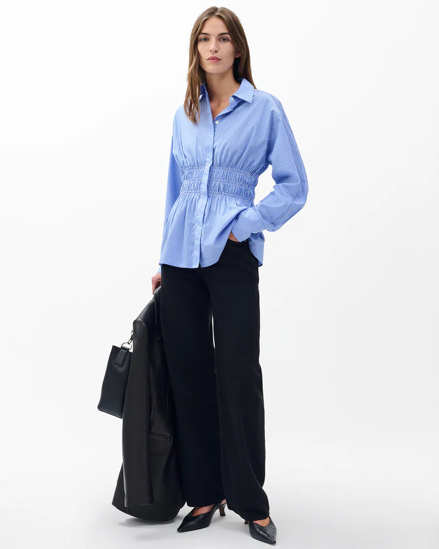 Rag and Bone Blythe Poplin Shirt Light Blue size S