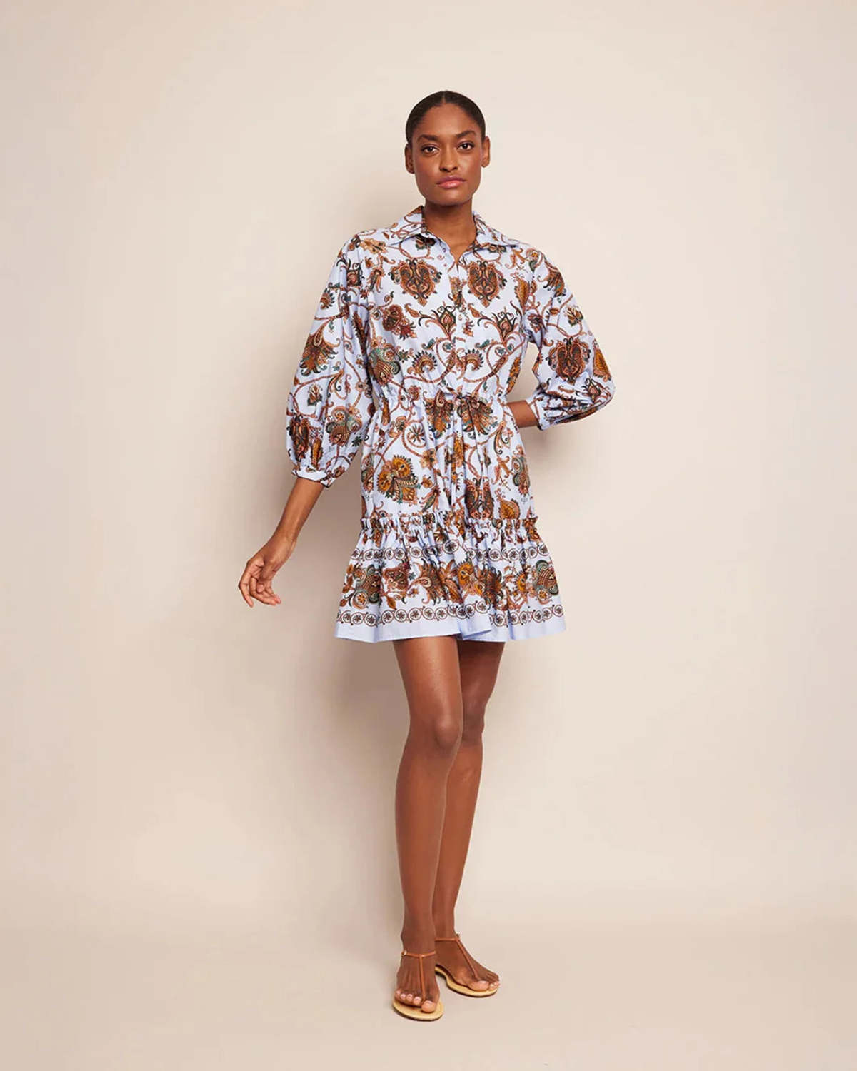 Cara Cara Robin Mini Dress in Marcel Blue size S