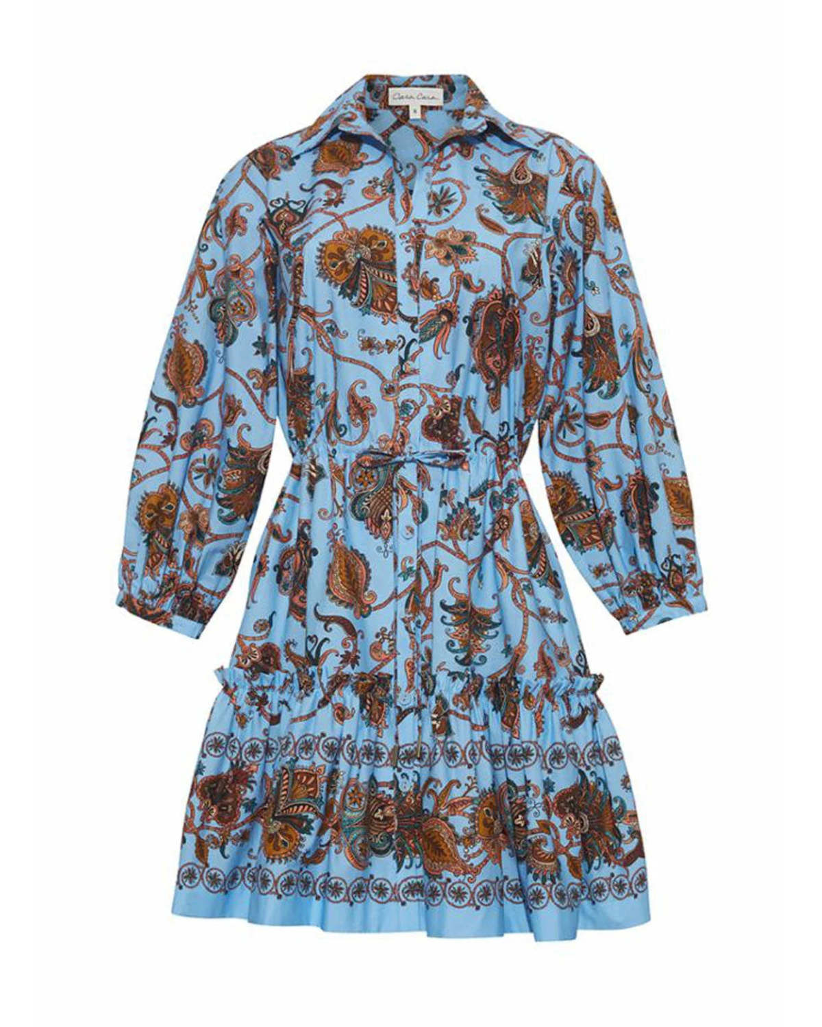 Cara Cara Robin Mini Dress in Marcel Blue size S