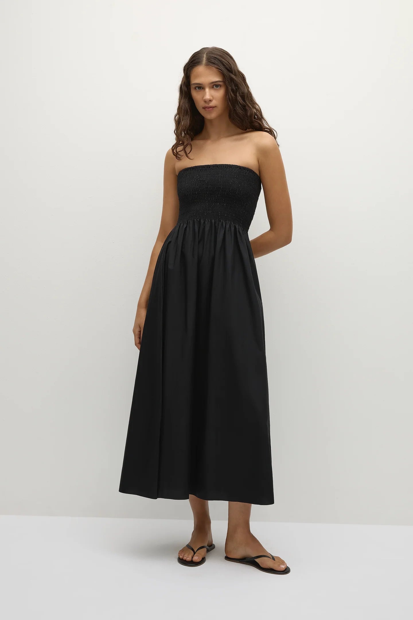 Faithfull The Brand Jamie Midi Dress Green Stripe size 4