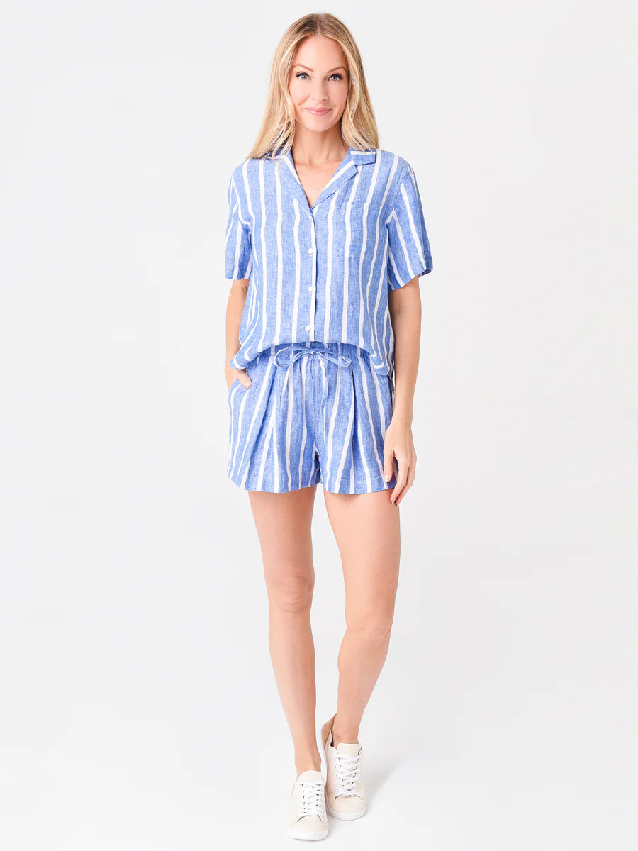 Trovata Set - Margot Short Sleeve Camp Shirt with Lone Shorts size M