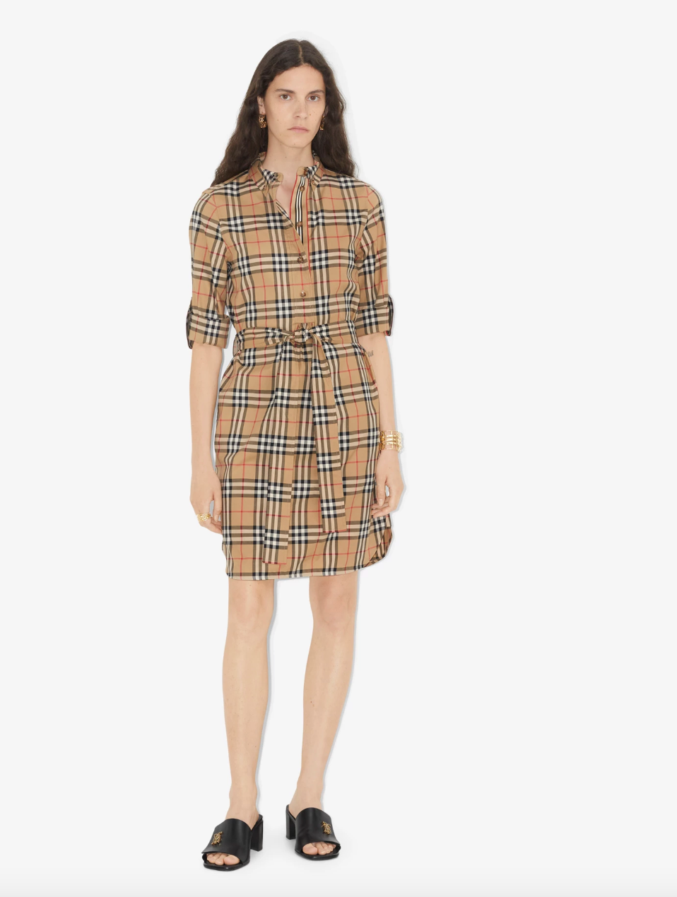 BURBERRY Check Shirt Dress size 10