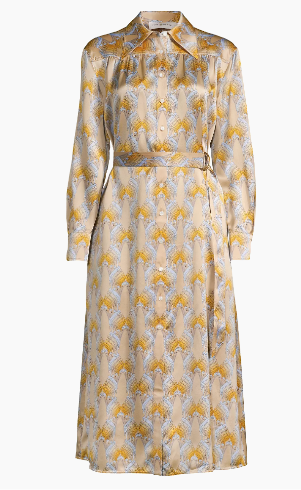 Tory Burch Silk Satin Printed Dress size 10