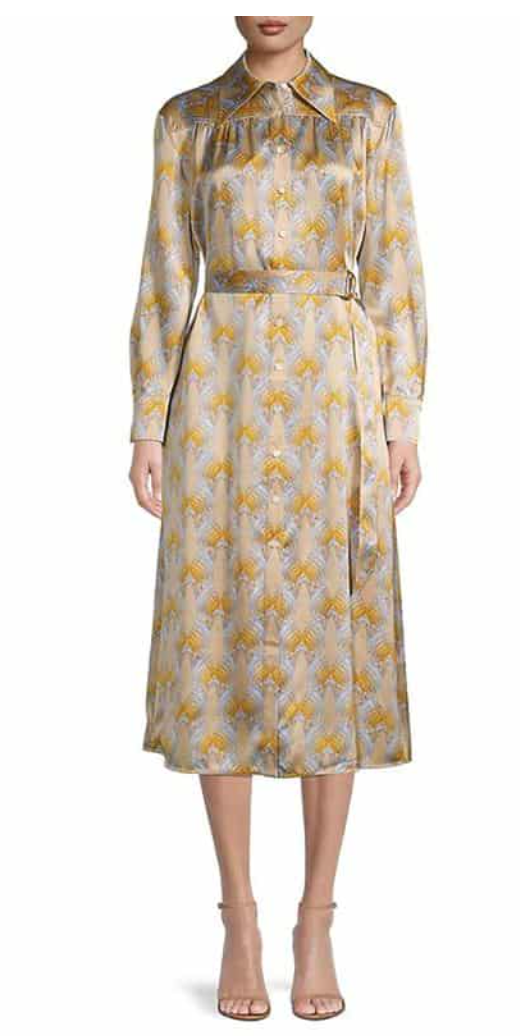 Tory Burch Silk Satin Printed Dress size 10