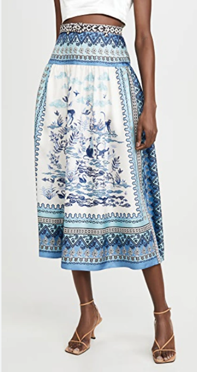 SALONI Zawe Porcelain Safari Skirt size 4