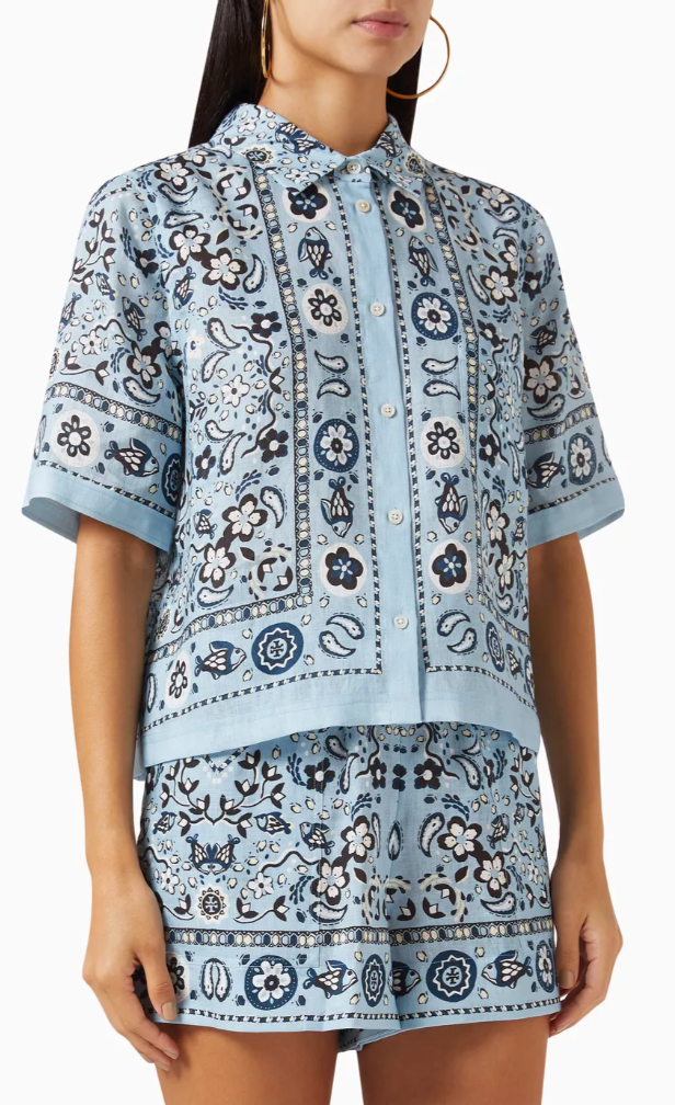 Tory Burch Printed Linen Set size M