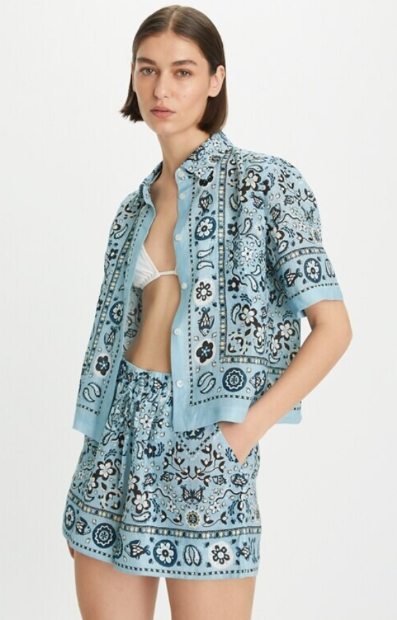 Tory Burch Printed Linen Set size M