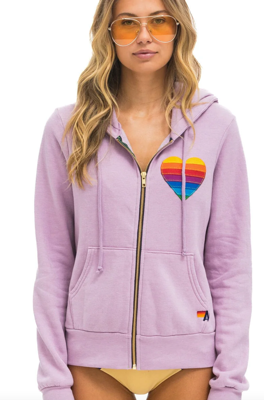 Aviator Nation Heart Stitch Full Zip Jacket size S