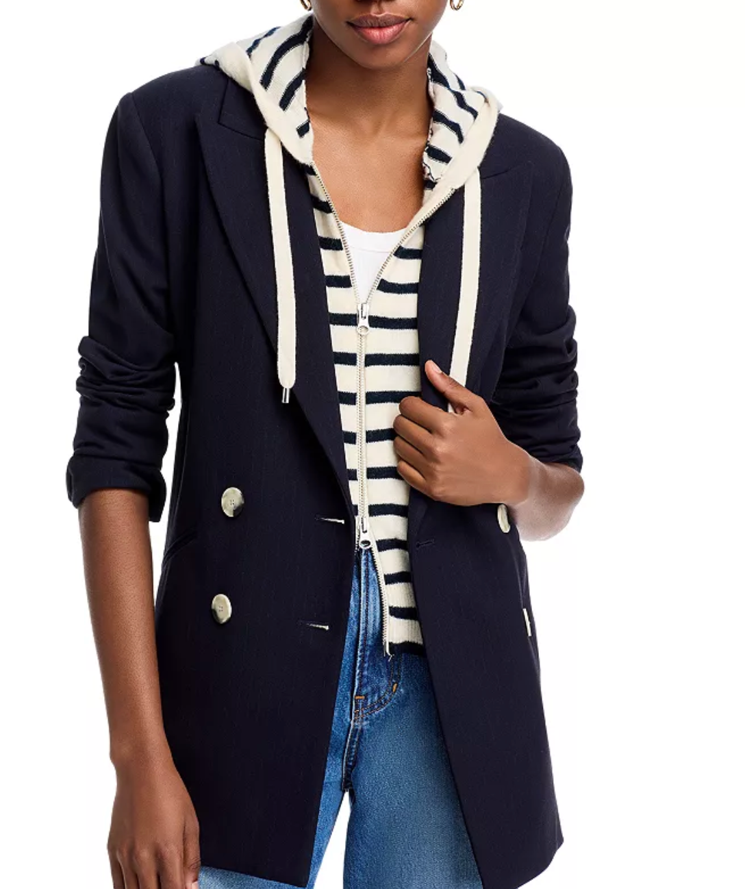 Veronica Beard Cashmere Striped Dickey size 00-14
