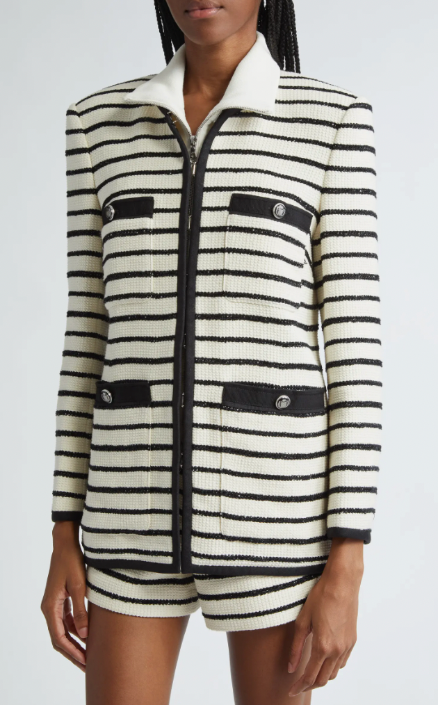 Veronica Beard Foster Striped Dickey Jacket size 6