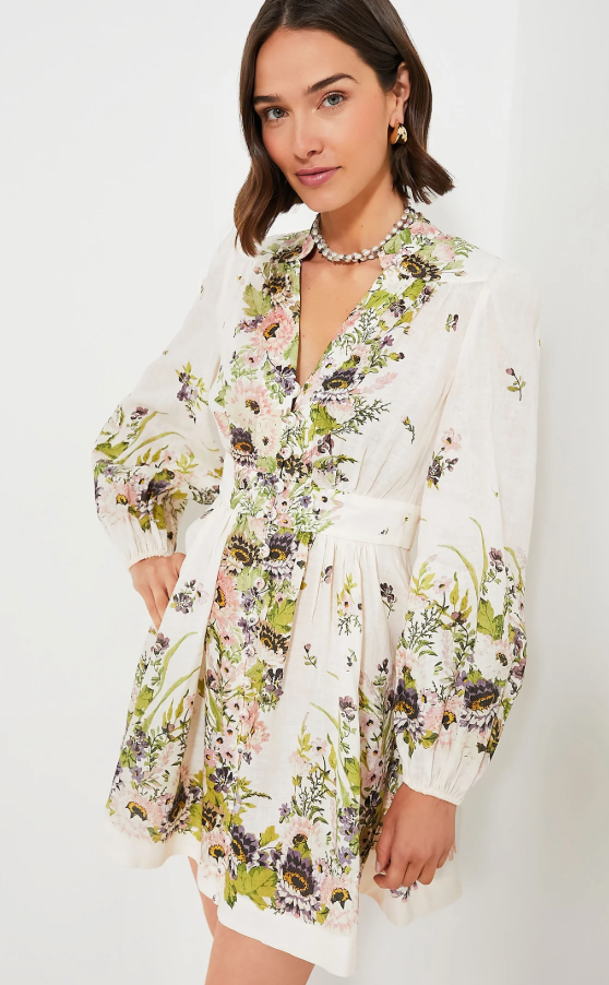 Zimmermann Halliday Plunge Mini Dress size US 8
