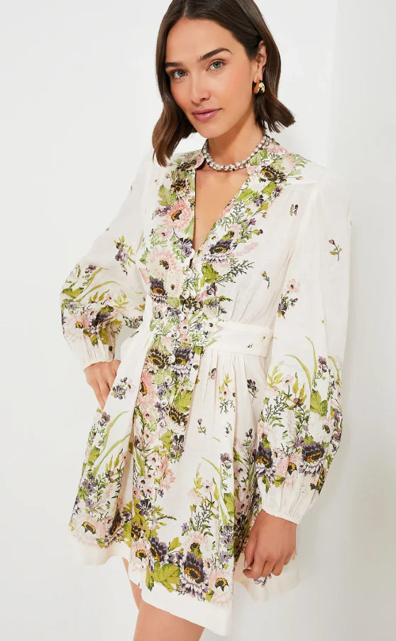 Zimmermann Halliday Plunge Mini Dress size 2 US 8