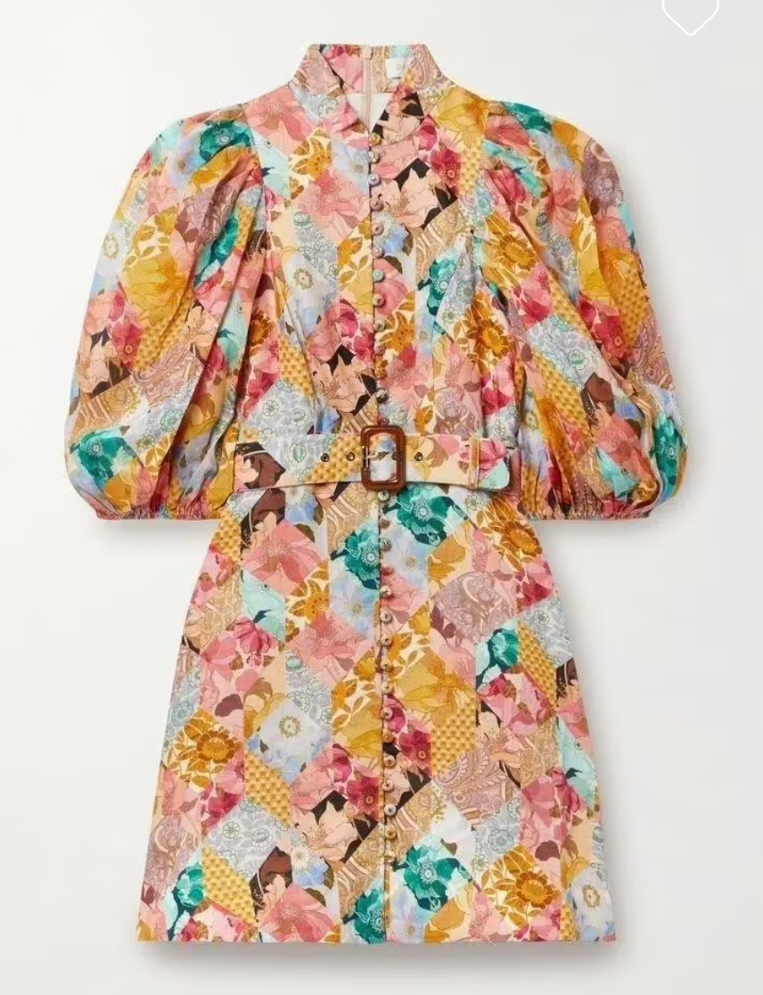 Zimmermann Tempo Kaleidoscope Mini Dress  size US 6